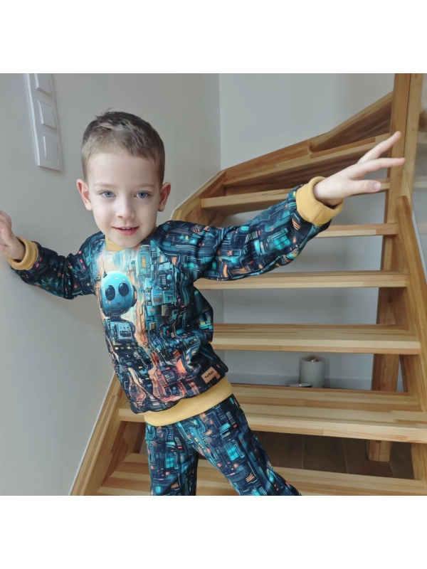 Cybercity - Bluza z panelu z wzorem